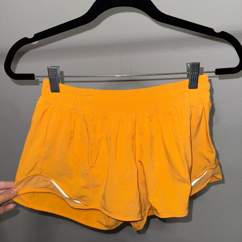 Lululemon Athletica Vibrant Orange Athletic Shorts